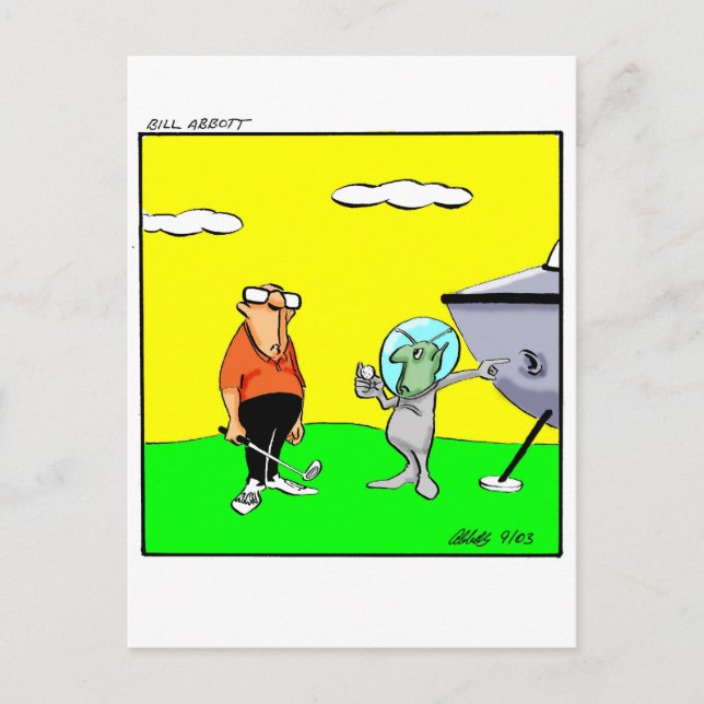 Postal Gracioso Humor de Golf Postcard (Anverso)