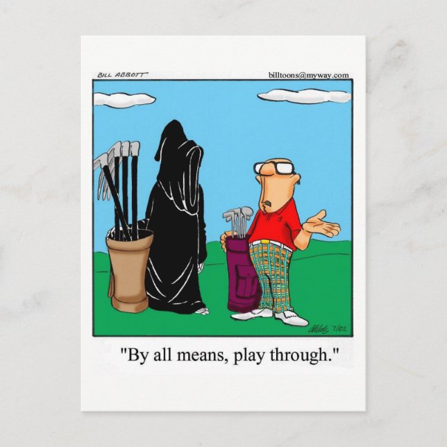 Postal Gracioso Humor de Golf Postcard (Anverso)
