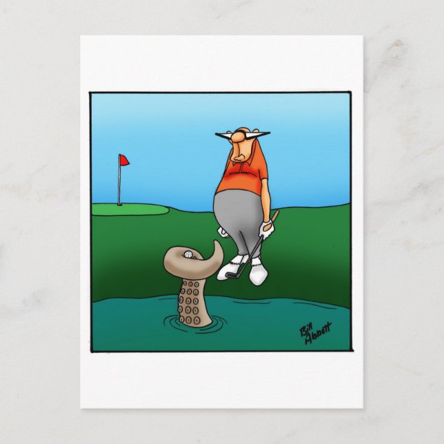 Postal Gracioso Humor de Golf Postcard (Anverso)