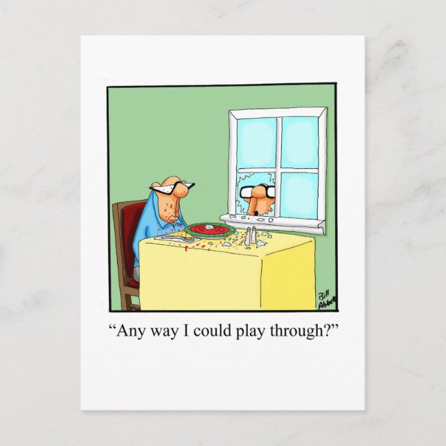 Postal Gracioso Humor de Golf Postcard (Anverso)