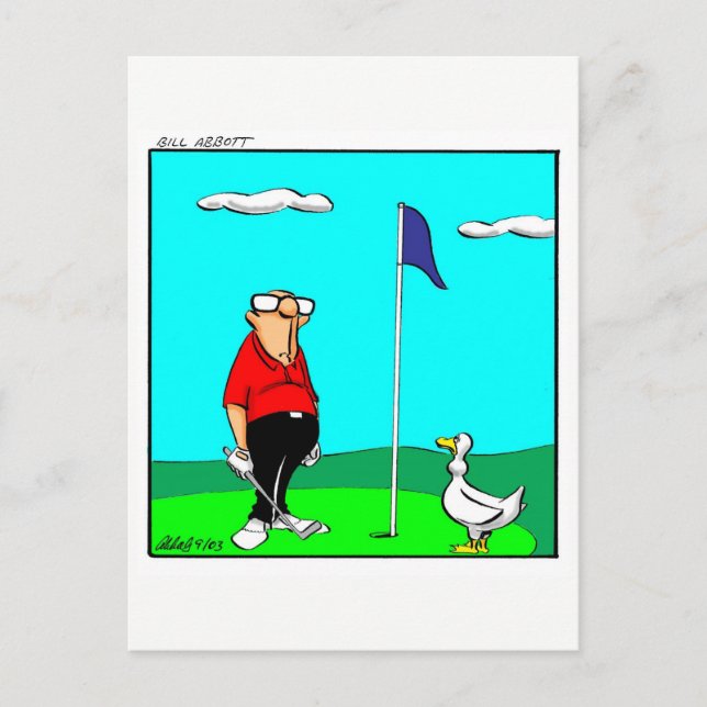 Postal Gracioso Humor de Golf Postcard (Anverso)