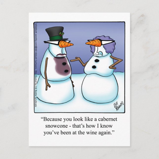 Postal Gracioso Humor De Vino Postcard (Anverso)