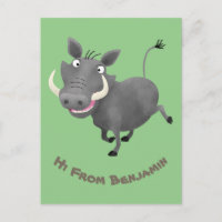 Gracioso ilustracion de personalizado porcina afri