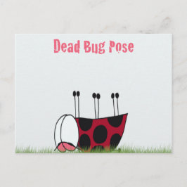 Postal Gracioso insecto muerto de yoga