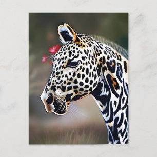 Postal Gracioso Leopardo de arte AI Caballo Appaloosa