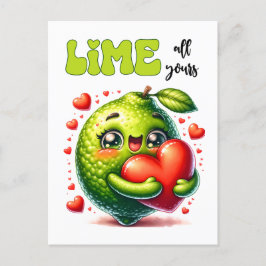 Postal Gracioso Lime All Yours Punny Valentine