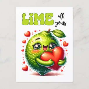 Postal Gracioso Lime All Yours Punny Valentine
