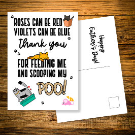 Postal Gracioso lindo feliz día del padre desde el gato