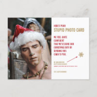 Gracioso Mannequin Holiday Stupid Photo Card Postc