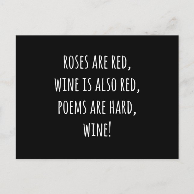 Postal Gracioso meme Día de San Valentín de vinos cita pa (Anverso)