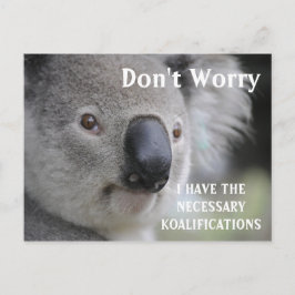Postal Gracioso meme sobre las koalificaciones de Koala