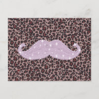 Gracioso Mustache De Lluvia Rosa Y Patrón De Impre
