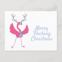 Gracioso Navidad Flamingo Holiday Greet