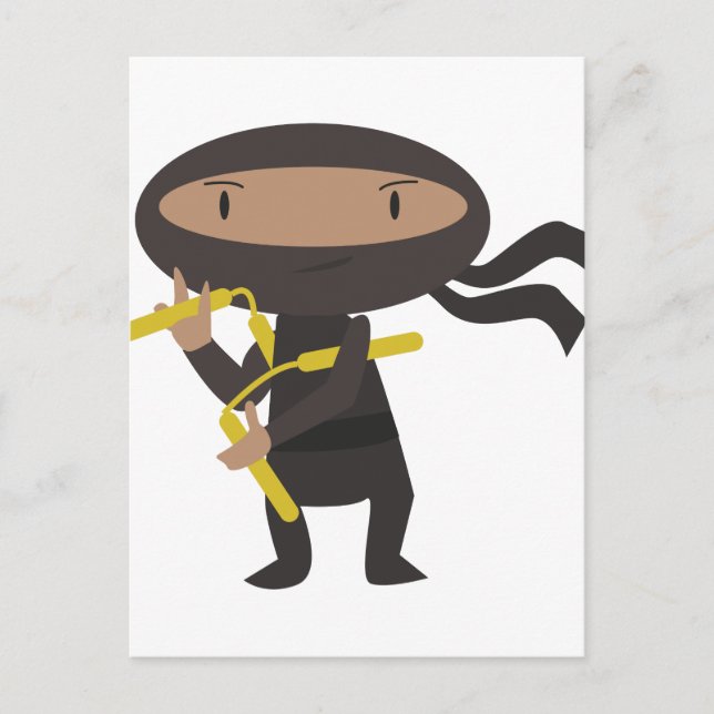Postal Gracioso Ninja (Anverso)
