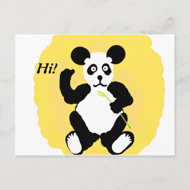 Postal Gracioso Panda (Anverso)