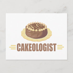 Postal Gracioso pastel de chocolate