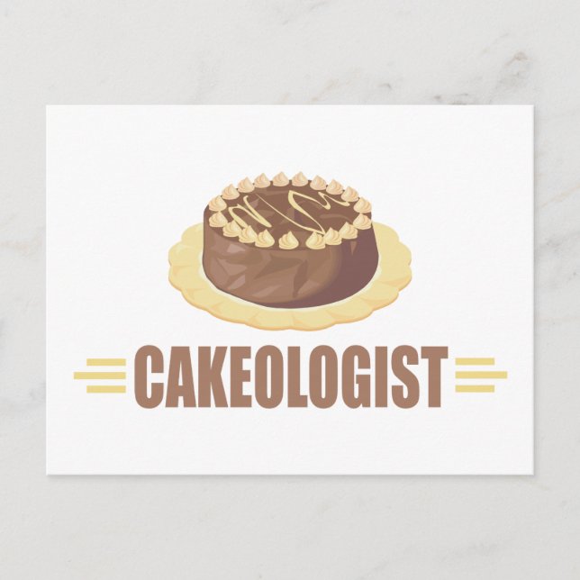 Postal Gracioso pastel de chocolate (Anverso)