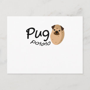 Postal Gracioso perro de pug de papa regalo de Mascotas d