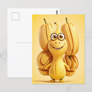 Postal Gracioso personaje bananero