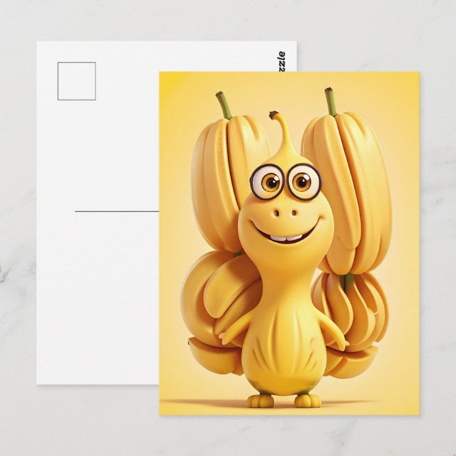 Postal Gracioso personaje bananero (Anverso / Reverso)