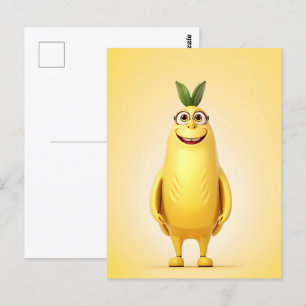 Postal Gracioso personaje bananero