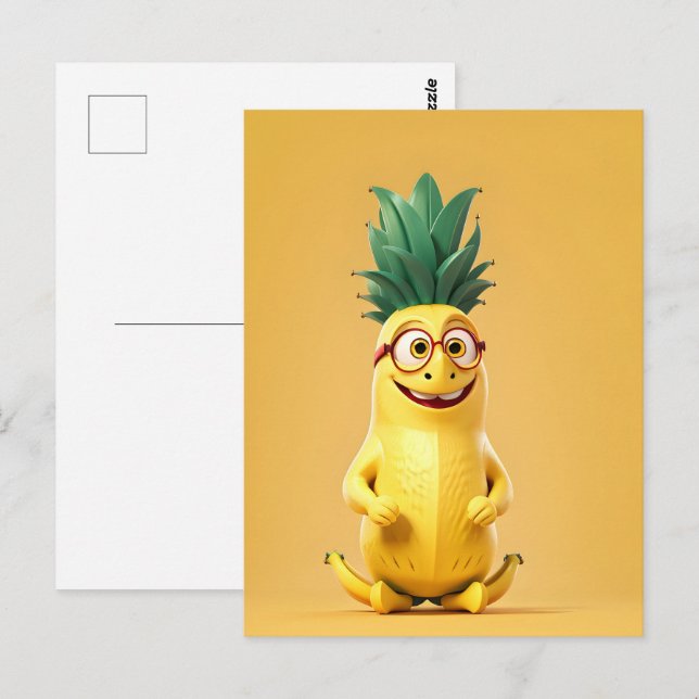 Postal Gracioso personaje bananero (Anverso / Reverso)