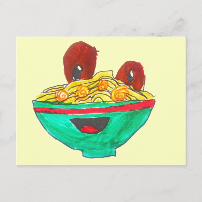 Postal Gracioso personalizado spaghetti meatball art (Anverso)