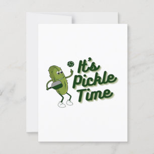 Postal Gracioso Pickle Jugando Pickleball