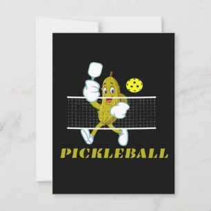 Postal Gracioso Pickle Jugando Pickleball