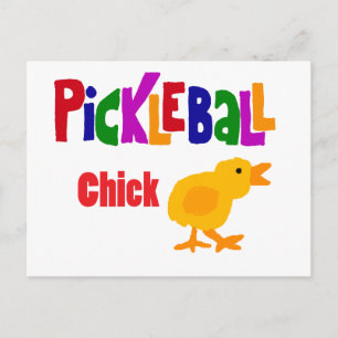 Postal Gracioso Pickleball Chick Art