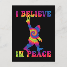 Postal Gracioso pie de playa que creo en la paz