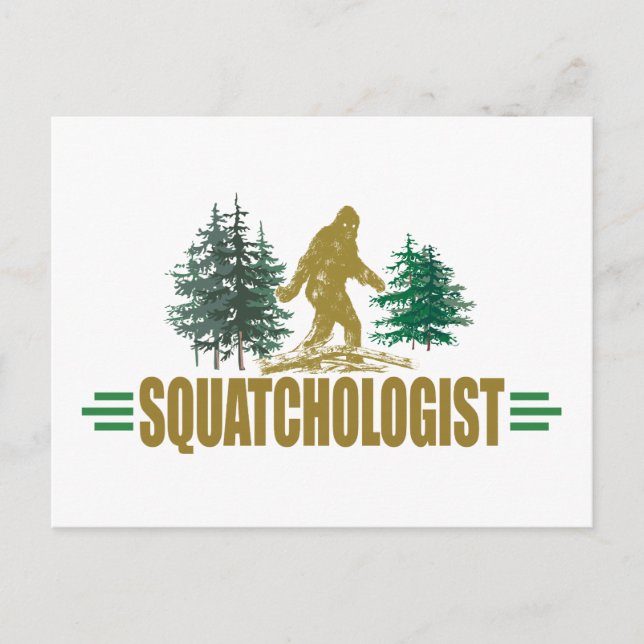 Postal Gracioso Pie Grande, Sasquatch (Anverso)