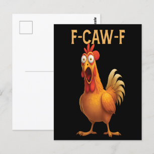 Postal Gracioso pollo F-Caw-F FCAWF Pollo 2025