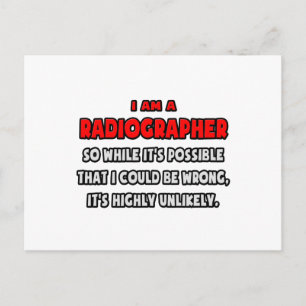 Postal Gracioso Radiógrafo. Muy improbable