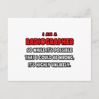 Postal Gracioso Radiógrafo. Muy improbable