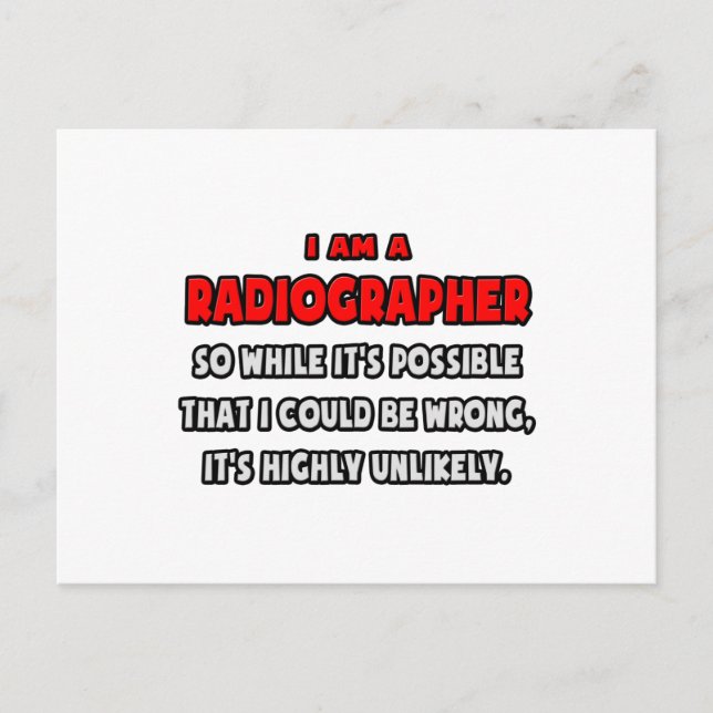 Postal Gracioso Radiógrafo. Muy improbable (Anverso)