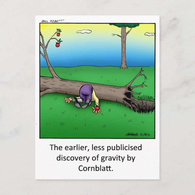 Postal ¡Gracioso regalo de arte Personalizado de gravedad (Anverso)