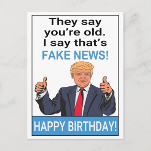Postal Gracioso regalo de cumpleaños de Trump