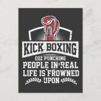 Gracioso regalo de kickboxing para boxeador de art