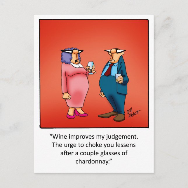 Postal ¡Gracioso regalo de vino! (Anverso)