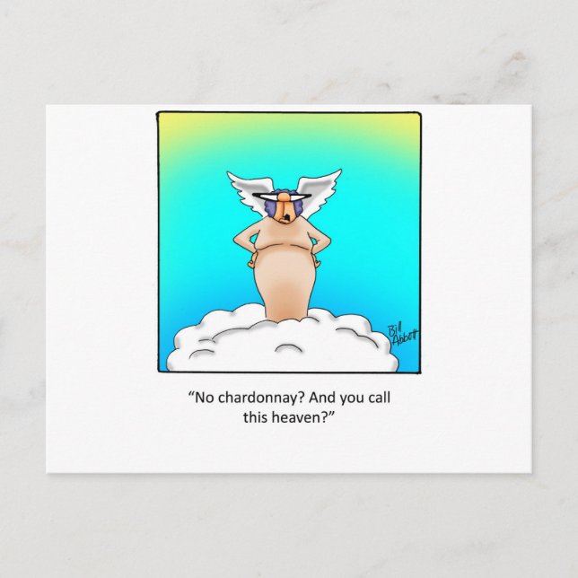 Postal ¡Gracioso regalo de vino! (Anverso)