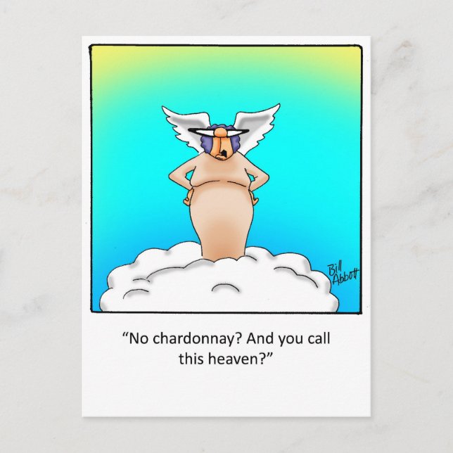 Postal ¡Gracioso regalo de vino! (Anverso)