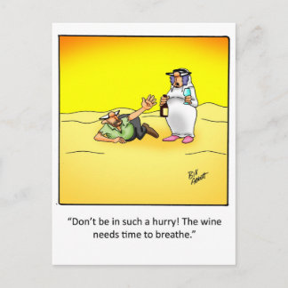 Postal ¡Gracioso regalo de vino!