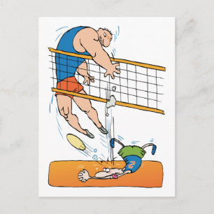 Postal Gracioso regalo de voleibol