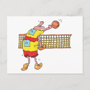 Postal Gracioso regalo de voleibol