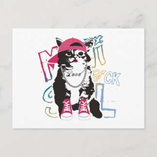 Postal Gracioso regalo para niños gatos