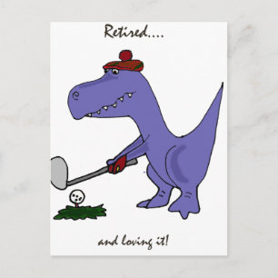Postal Gracioso retiro T-Rex Dinosaur Gofing