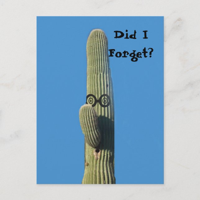 Postal Gracioso saludo de cumpleaños tardío (Anverso)