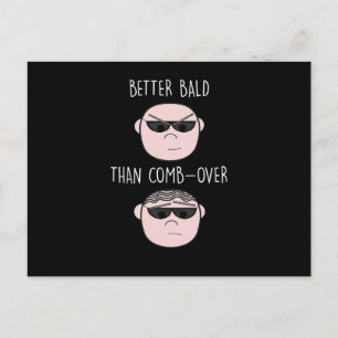 Postal Gracioso sin pelo Baldy Calvo Guy Cabeza de piel H