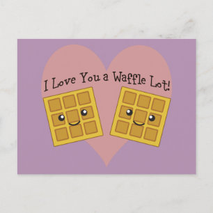 Postal Gracioso Te Amo Un Waffle Lot Cute Kawaii Waffles